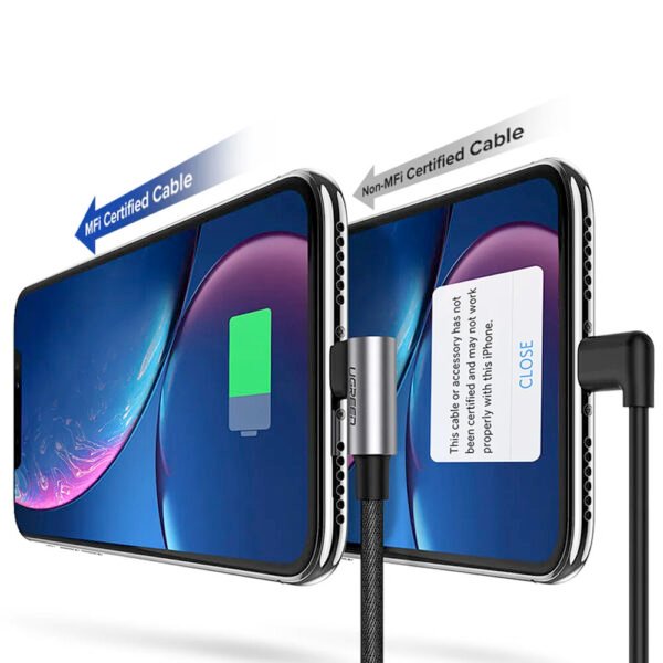 11_1732768105 Ugreen USB A To Right Angle Lightning Cable 1M