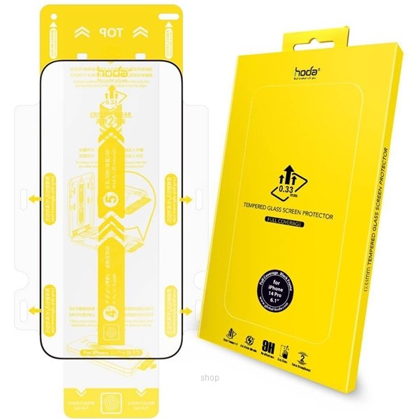309866_1 HODA 0.33mm Full Coverage Tempered Glass Screen Protector for iPhone