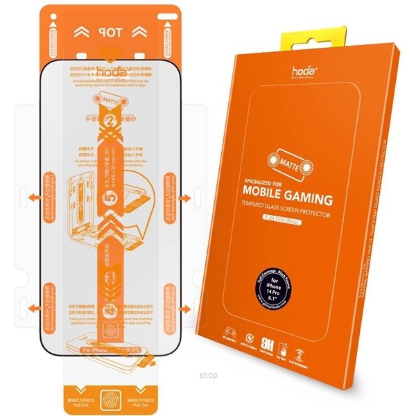 309916_1 HODA Gaming Anti Glare Full Coverage Tempered Glass Screen Protector for iPhone Series (Matte)