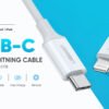 4_1732706802 Ugreen USB C To Lightning M/M Cable Rubber Shell 60W 1M White