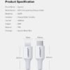 5_1732706895 Ugreen USB C To Lightning M/M Cable Rubber Shell 60W 1M White