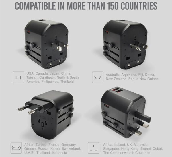 Soundteoh Travel Adaptor with 20W Quick Charger